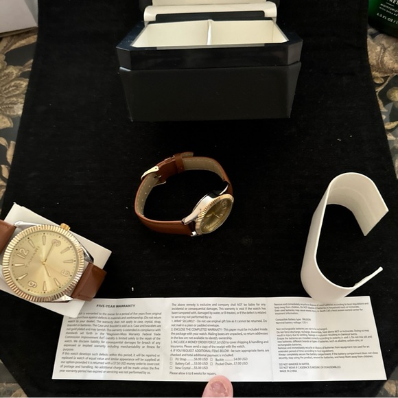 TAHARI Watches- Men's & Women's Brand New, His & Hers Watches.  LEATHER LIKE BAN - Picture 8 of 9